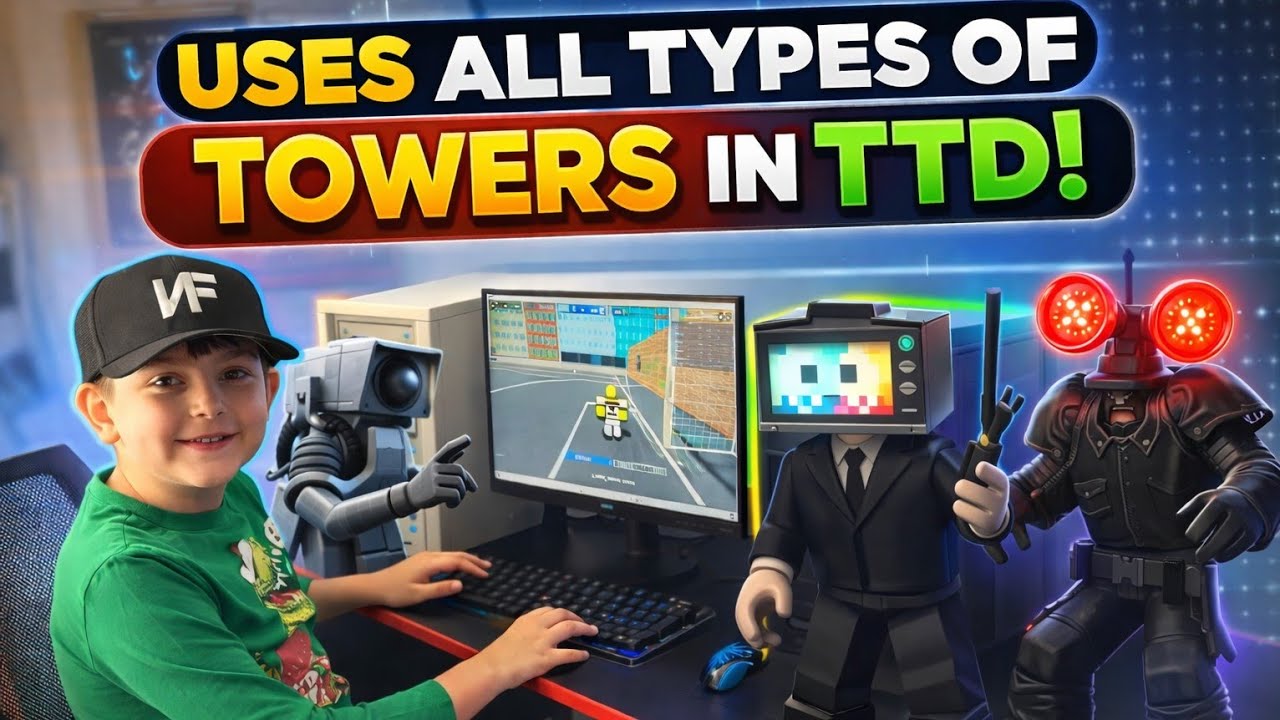 Kid Uses Every Type of Tower In TTD