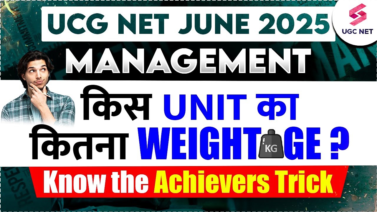 UGC NET Management Unit Wise Weightage | UGC NET Management Important Units By Monika Mam