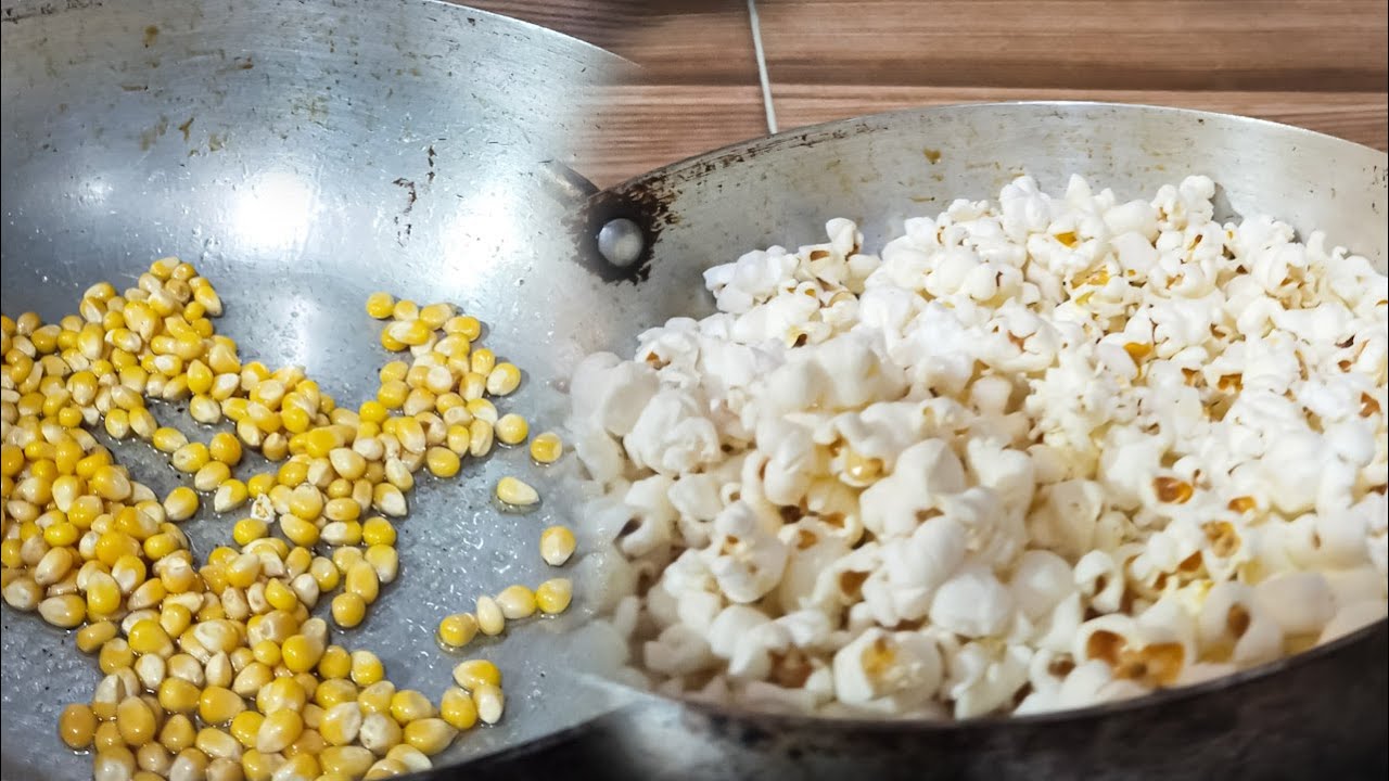 Popcorn at Home Without Cooker | Frying Pan Popcorn Recipe | घर पर पॉपकॉर्न आसान तरीका