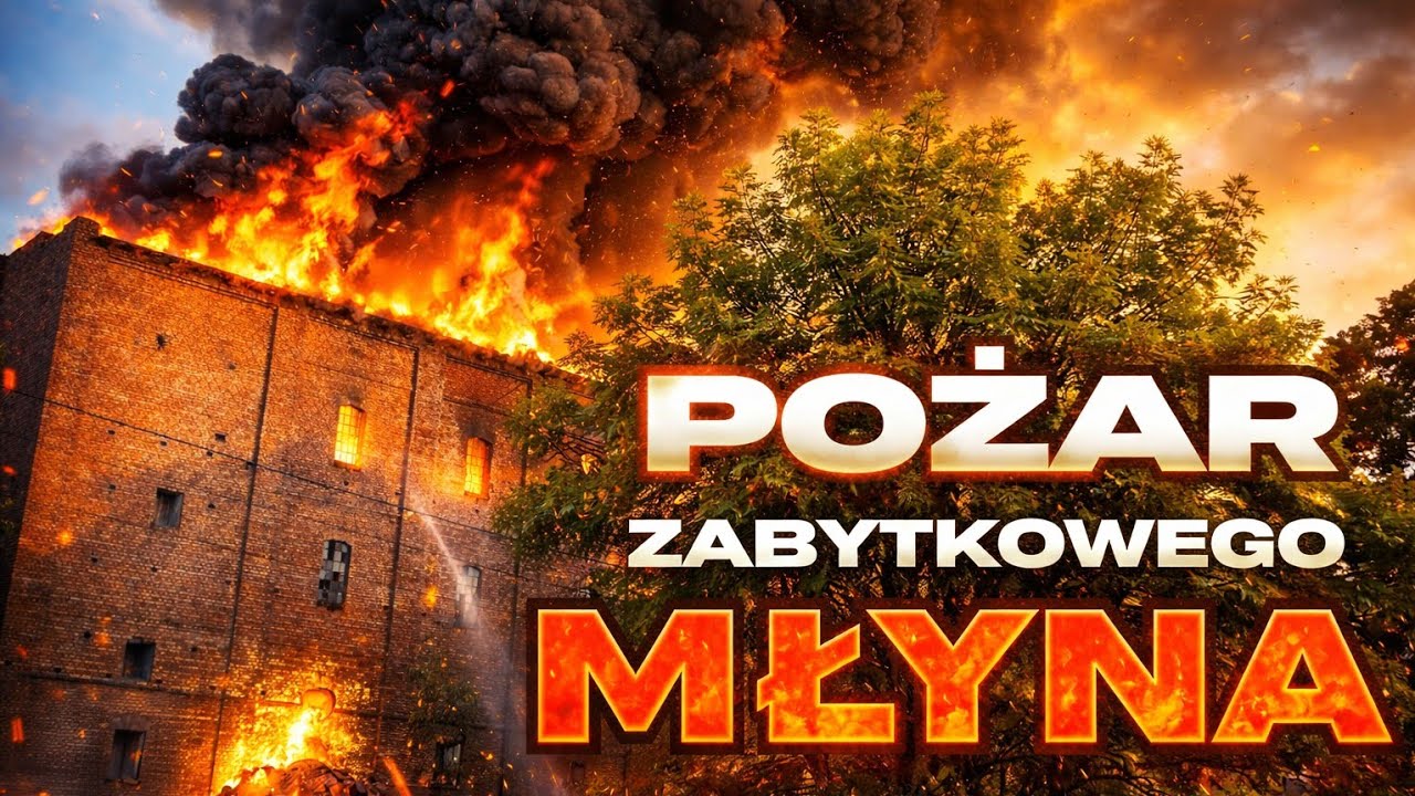 POŻAR ZABYTKOWEGO MŁYNA Wyjazd Alarmowy OSP!!!