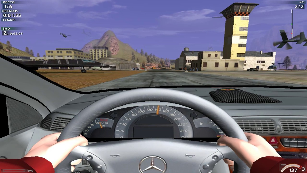 Mercedes-Benz World Racing 2003 (pc) gameplay на руле Logitech