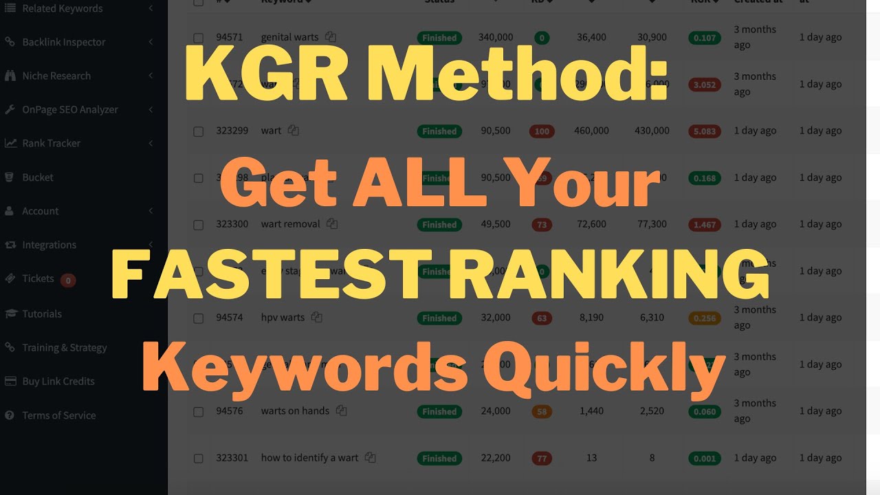 How To Find The Best Keywords To Start Ranking For - The KGR Method