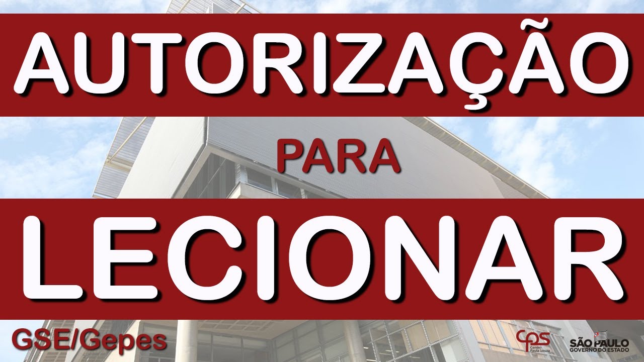 GSE Gepes  -  Autorização para Lecionar
