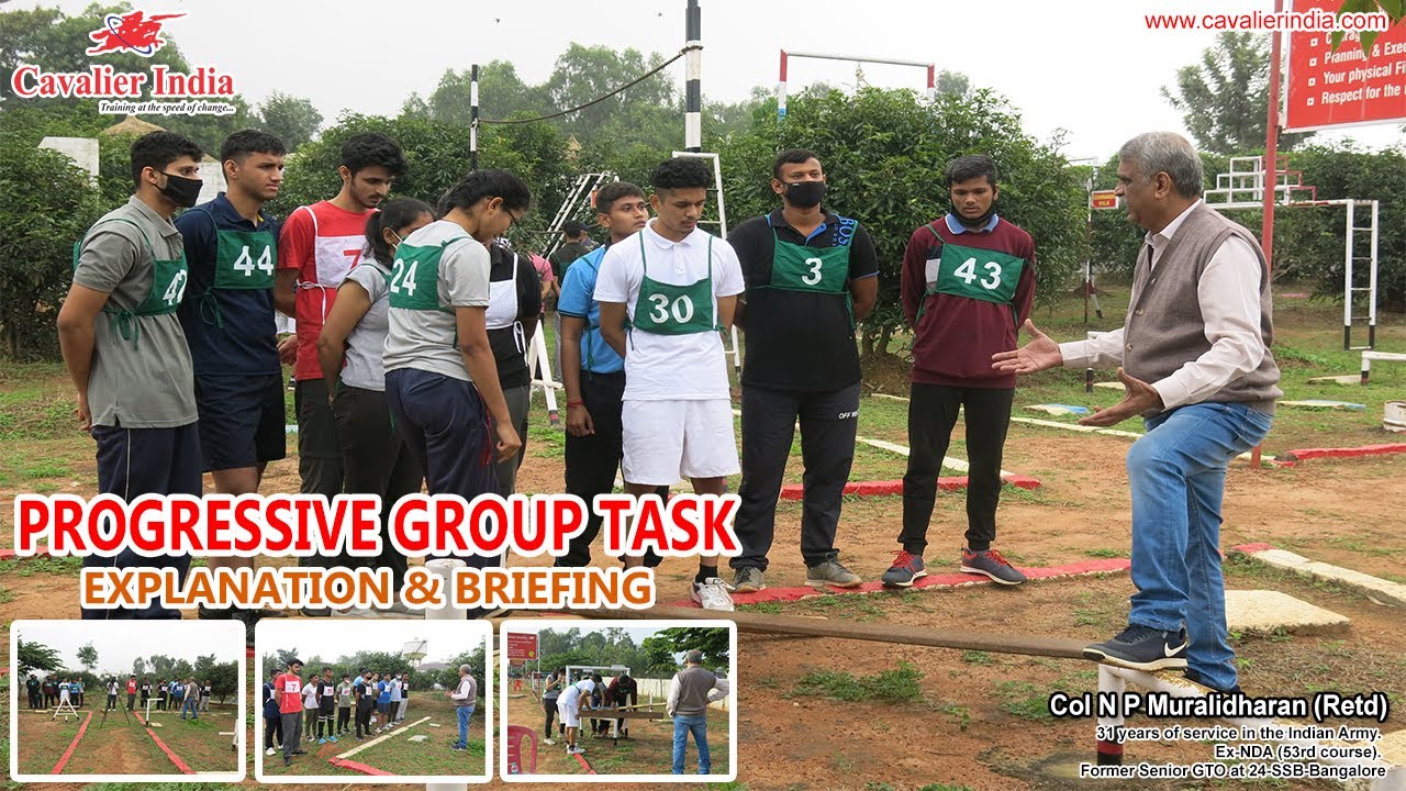 Progressive Group Task | Explanation & Briefing | Col N P Muralidharan (Retd) | Best SSB Coaching.