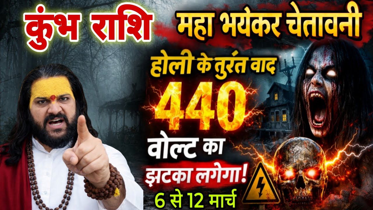 कुंभ राशि, 06,07,08 मार्च, होली के तुरंत बाद 440 वोल्ट का झटका लगने वाला है
