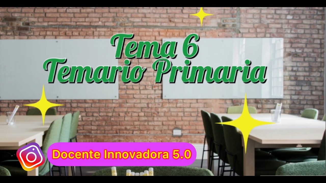 TEMA 6  Oposiciones Magisterio Primaria  [TEMARIO PRIMARIA]