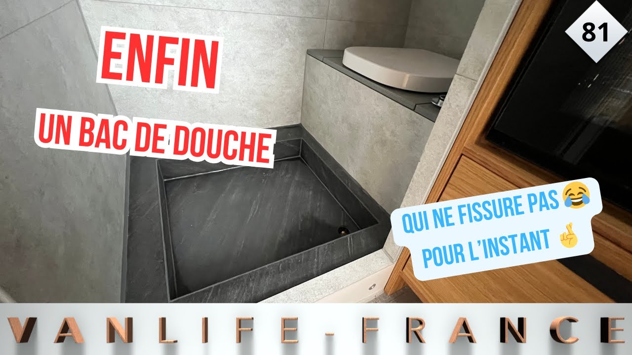 81 Comment j'ai construit mon bac de douche pour mon fourgon aménagé !