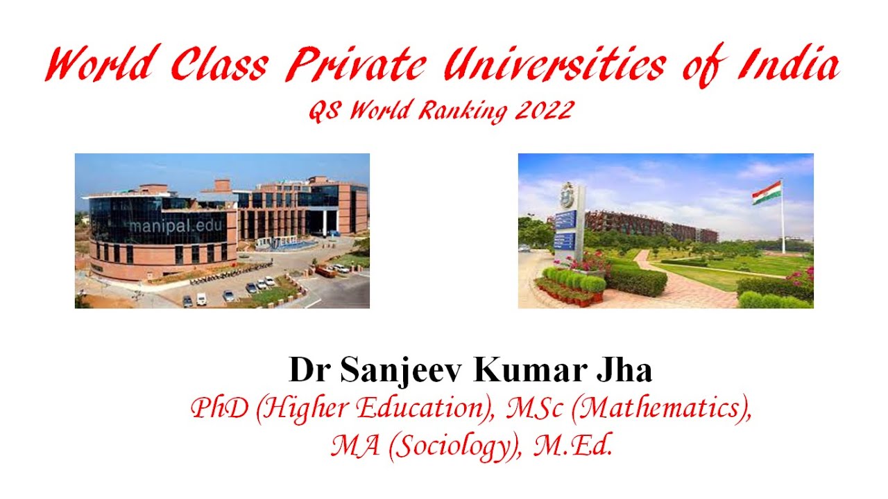 Top Private Universities in India |QS World University Ranking 2022 of Private University of India |