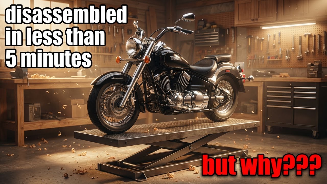 Disassembling a 2002 Yamaha V Star 650 Classic in under 5 minutes