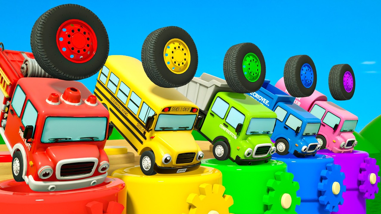 Las Ruedas Del Autobús - Busca las ruedas por color - Canciones infantiles