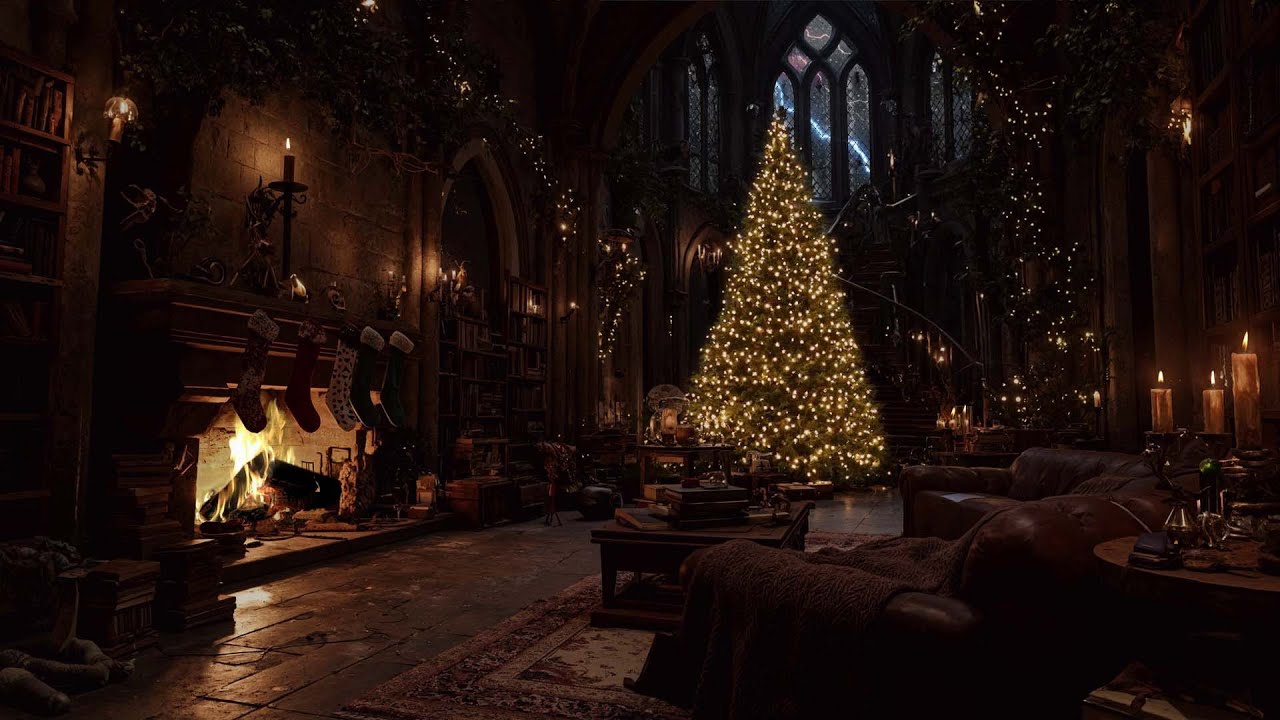 When The Storm Meets The Old Castle Historic Christmas Rain Thunder And Firelight For Healing Sleep
