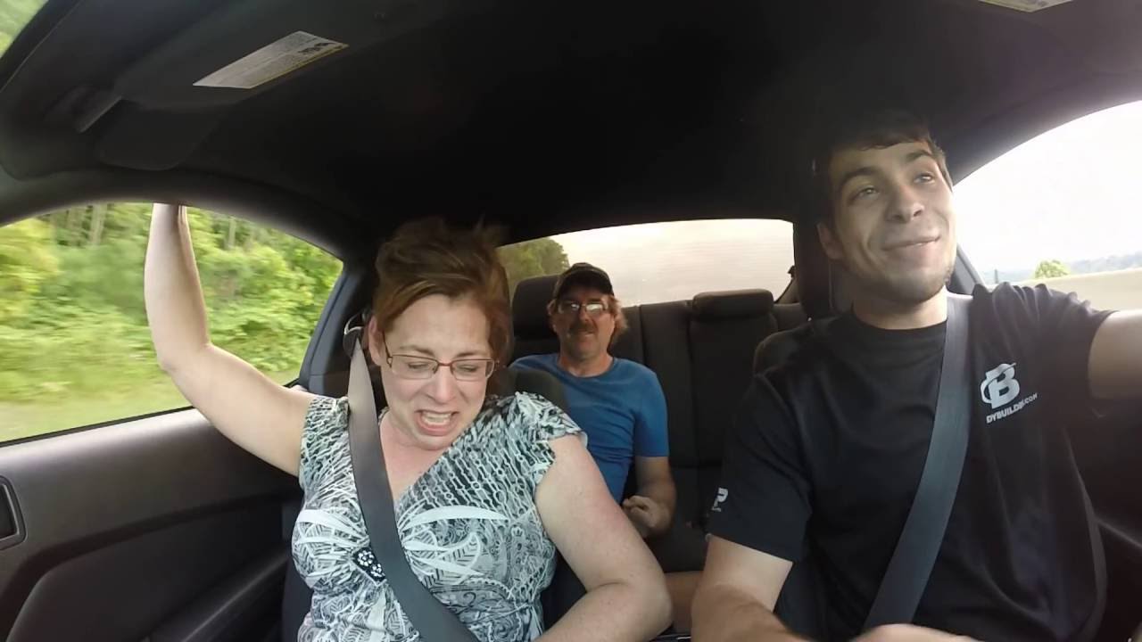 Taking Mom for a ride in a 2013 Mustang Gt