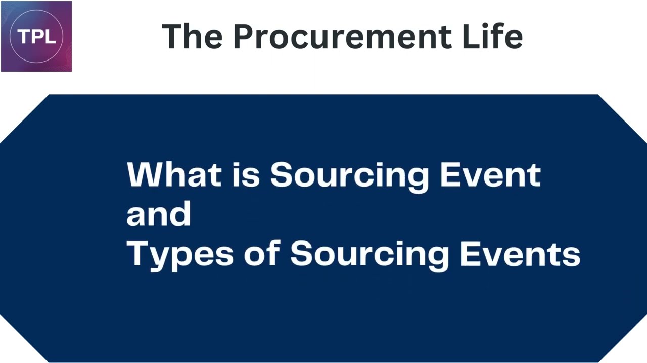 What is Sourcing Event and Types of Sourcing Events | The Procurement Life