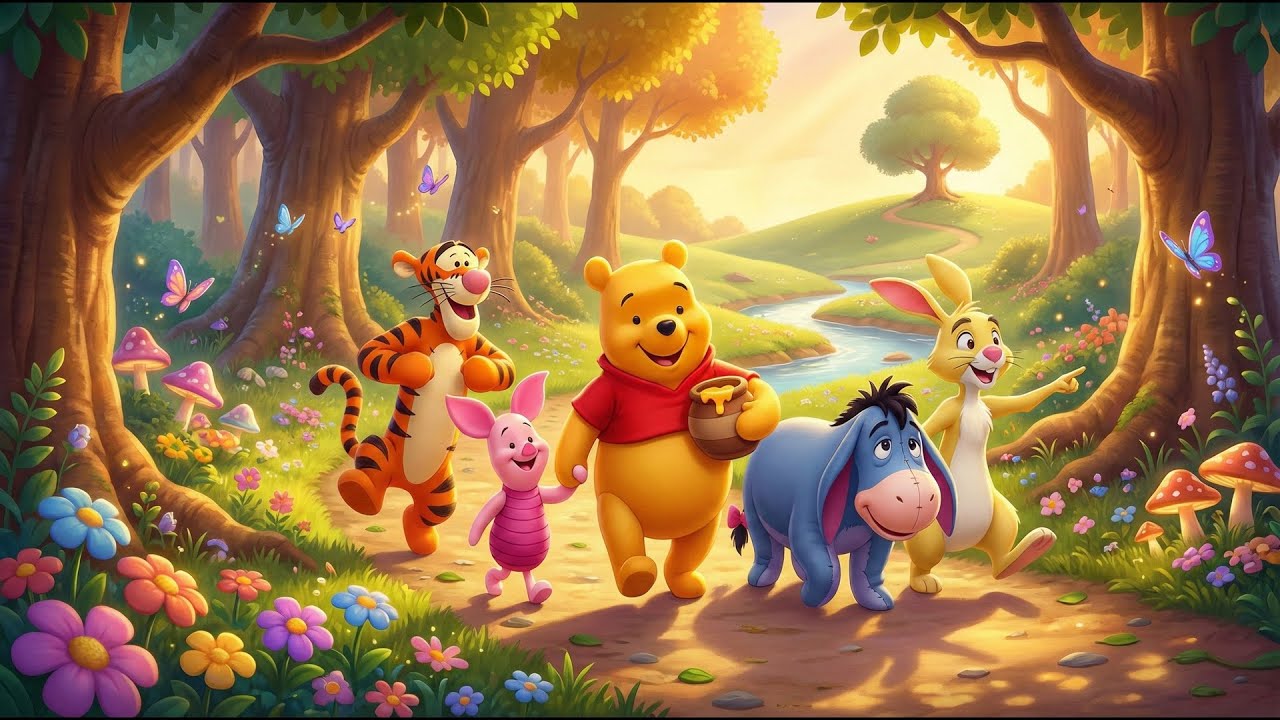 The Forest Walk with Pooh, Tigger, and the Gang🌈🌳|  A Magical Day | Winnie the Pooh Animation