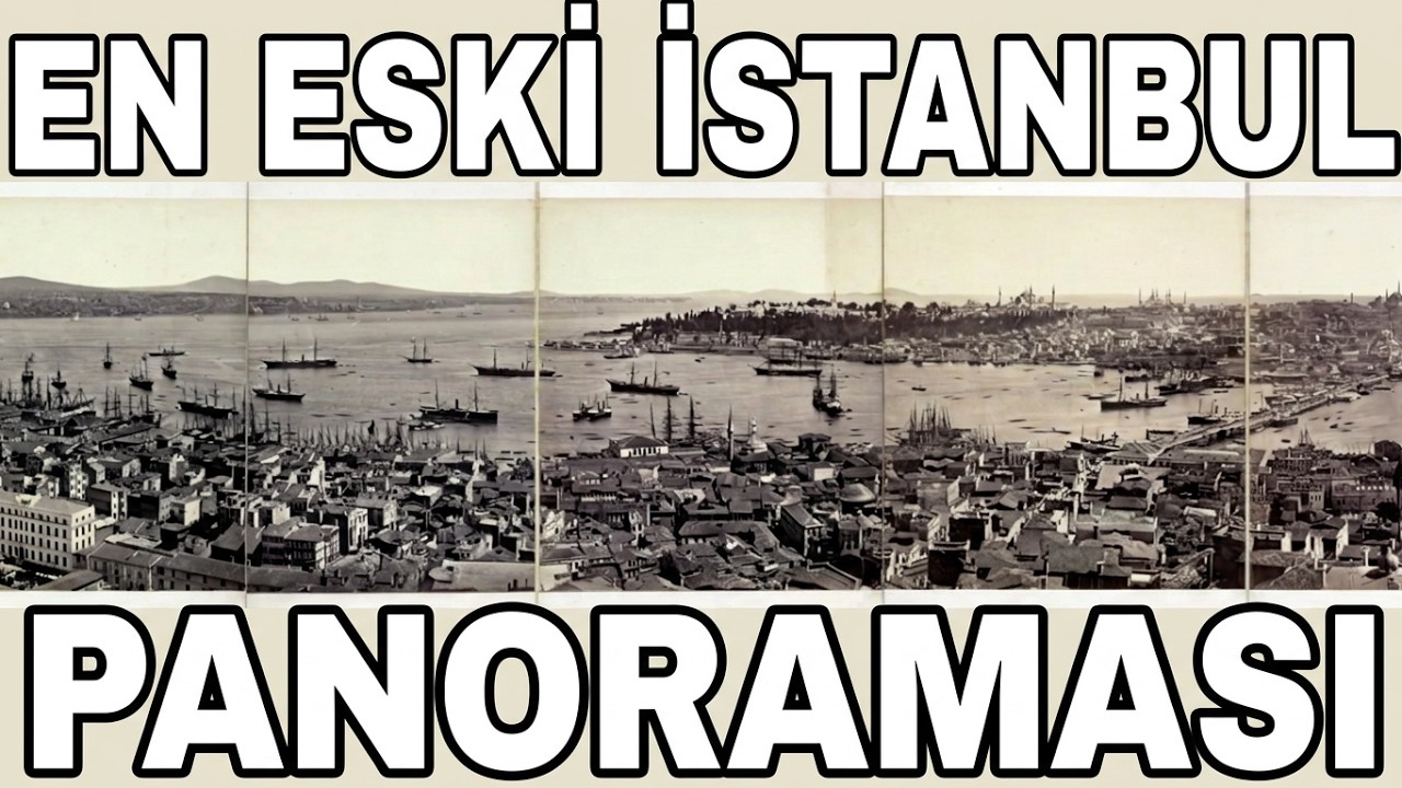 1865-1880. İstanbul Boğazının En Eski Panoramik Görüntüleri.  Old Istanbul and Bosphorus.