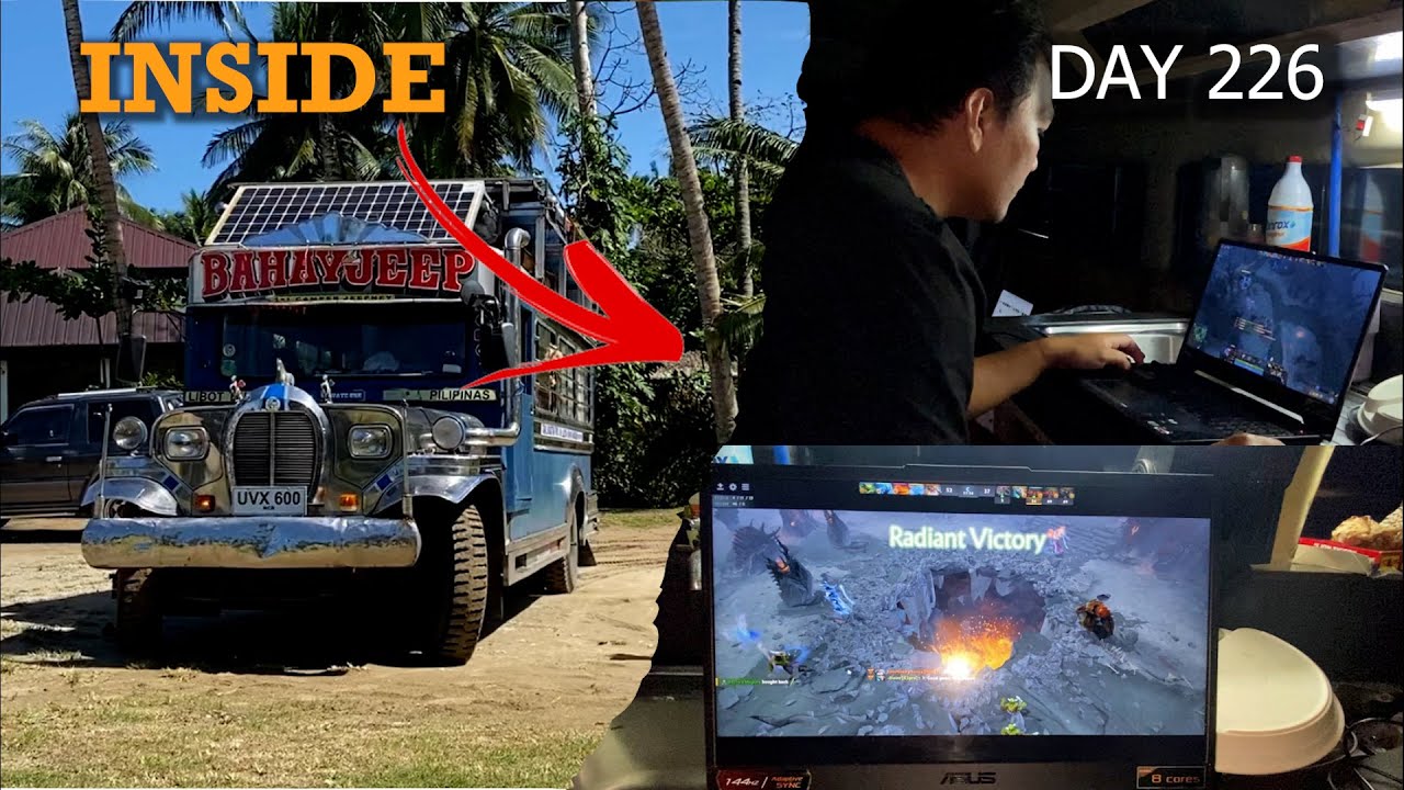 Living in a Jeepney Day 226: Playing Online Game with Starlink Internet