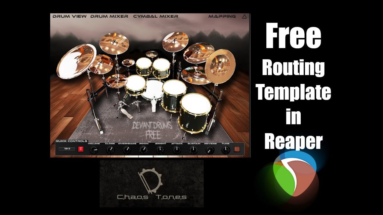 Deviant Drums Free Routing Template in Reaper