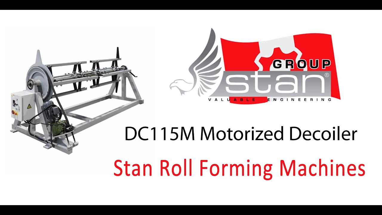 DC115M Motorized Decoiler | 2,000 lbs Capacity | Sheet Metal Coil Handling