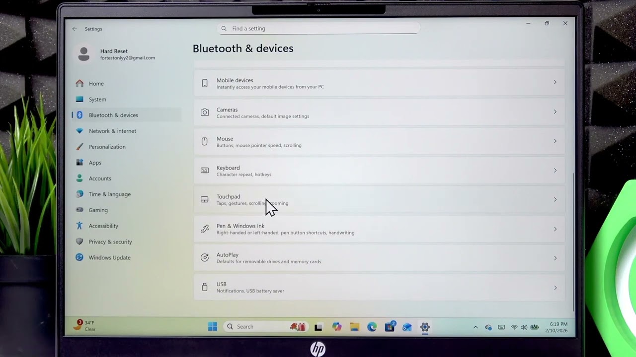 HP Pavilion 16 - Dokunmatik Yüzey Hassasiyeti Nasıl Değiştirilir