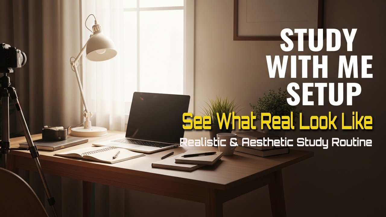 Set Up Study With Me – Behind the Scenes of My Study Space | Relaxing Video