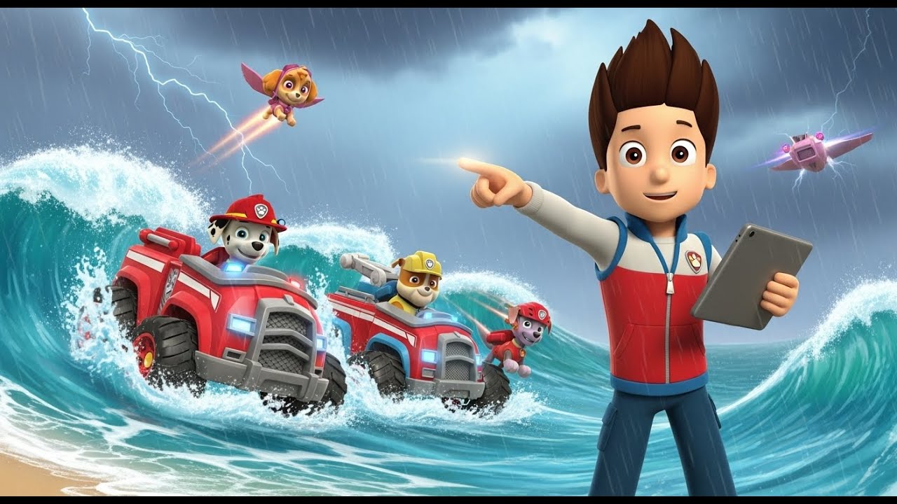PAW Patrol: Rescue Wheels – The Stormy Seaside Scramble! 🌊⛈️ | Coastal Monster Truck Rescue!