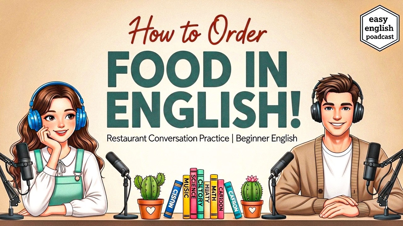How to Order Food in English | Restaurant Conversation Practice | Beginner English