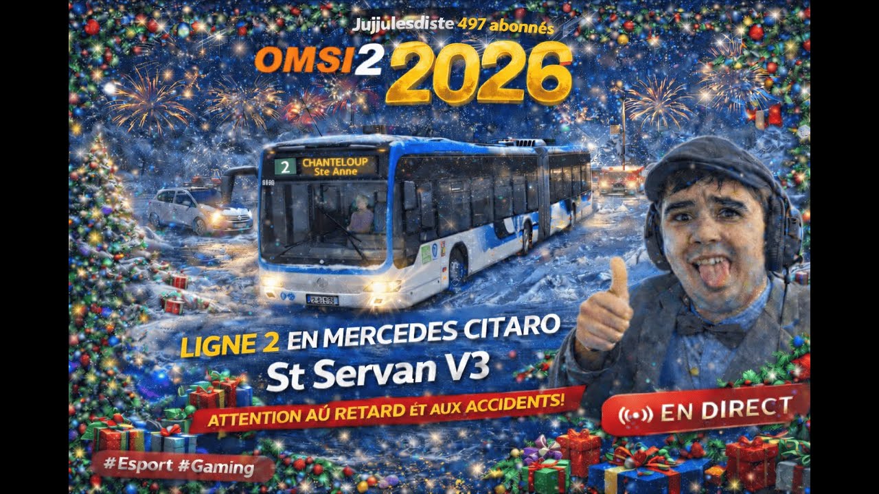 OMSI 2 🚍❄️ Ligne 2  – Neige & Verglas | Accidents & Retards ! (LIVE 2026)