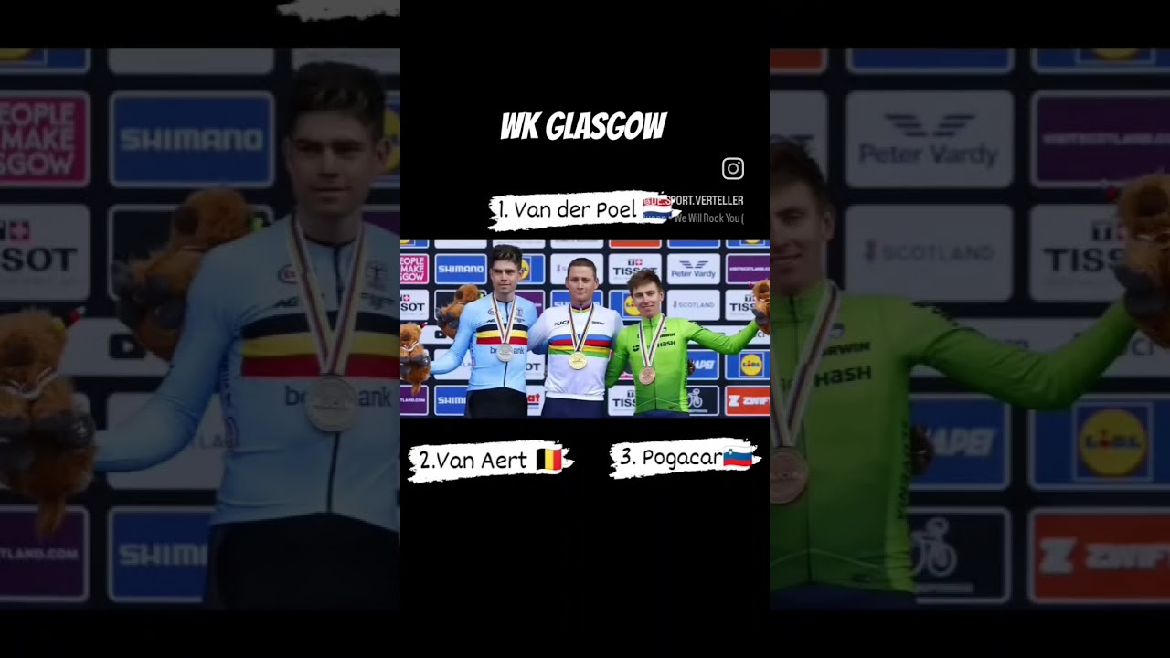 Van Der Poel World Champion!! 🥇🥈🥉! #youtubeshorts #cycling #cyclingfans #sport #sports #wielrennen
