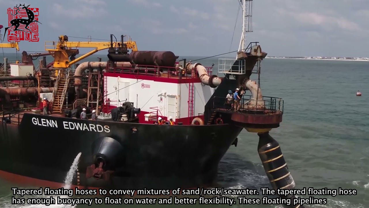 How to use Tapered floating hoses for dredging
