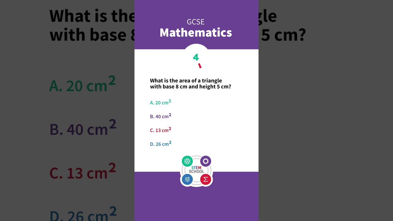 Multiple choice GCSE Maths question-7. #exam #edexcel #maths #aqa #ocr #gcse #gcsemathematics