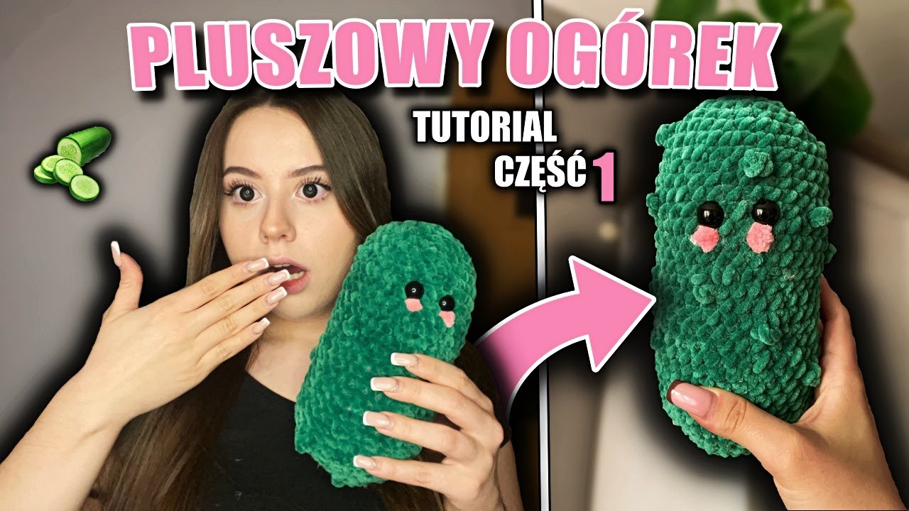 MASKOTKA OGÓKA DO ZROBIENIA W DOMU! 🥒🧶 | Prosty wzór na szydełku. Part 1