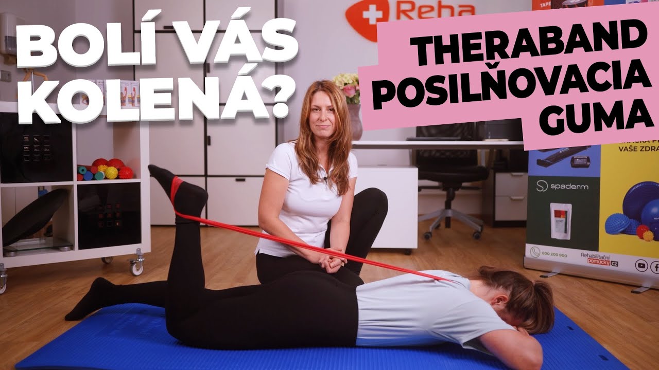 Ako posilniť kolená pomocou posilňovacej gumy Thera-Band.