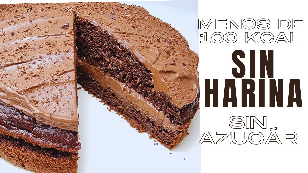 🍫😋PASTEL de ChocoLate con calabacín -100 KCAL| Sin Azucar y Super Saludable