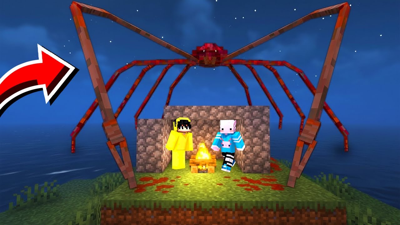 Minecraft'ta 2 Salak HAYATTA KALMA ADASINA KORKU MODU EKLEDİK!!