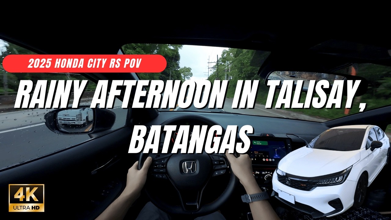 2025 Honda City RS POV | ASMR | Rainy Afternoon Drive in Talisay, Batangas