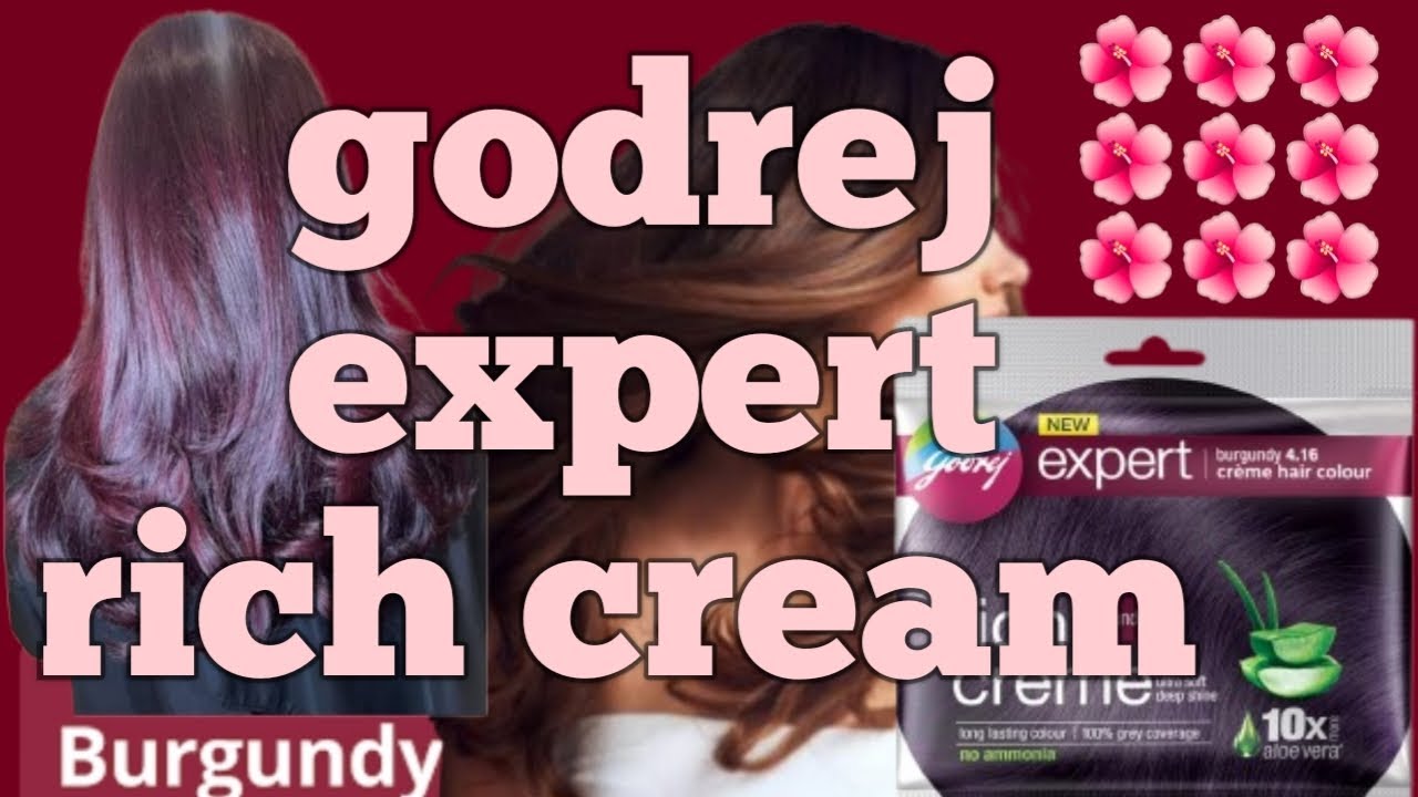 godrej expert rich cream # hair colour # Burgundy hair colour # Burgundy 4.16