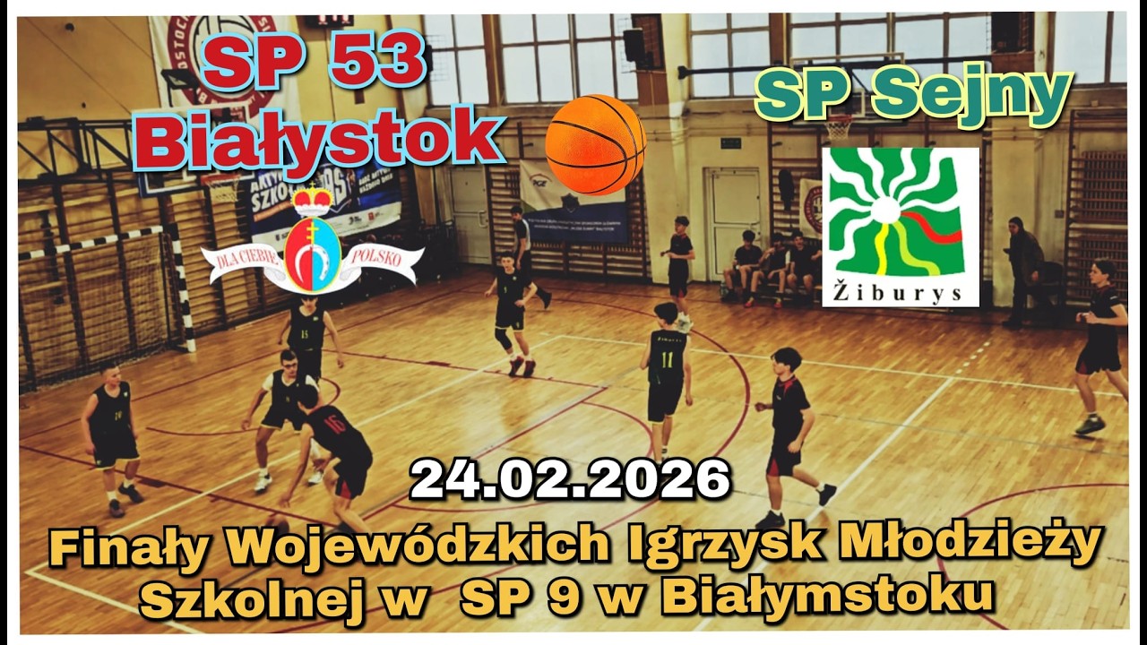 SP 53 vs SP Sejny  24.02.2026 Finał Wojewódzkich Igrzysk Młodzieży Szkolnej 2025/2026