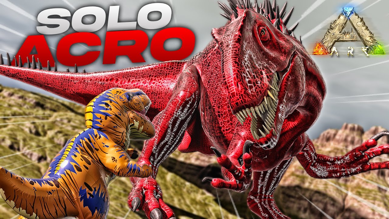 ARK pero REEMPLACÉ cada DINO por un ACROCANTOSAURIO...
