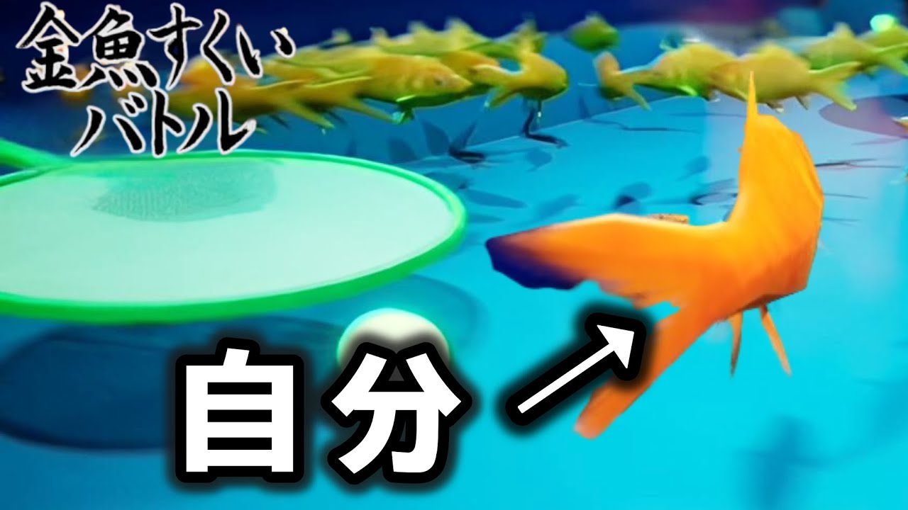 自分が金魚となってポイから逃げるゲーム | 金魚すくいバトル