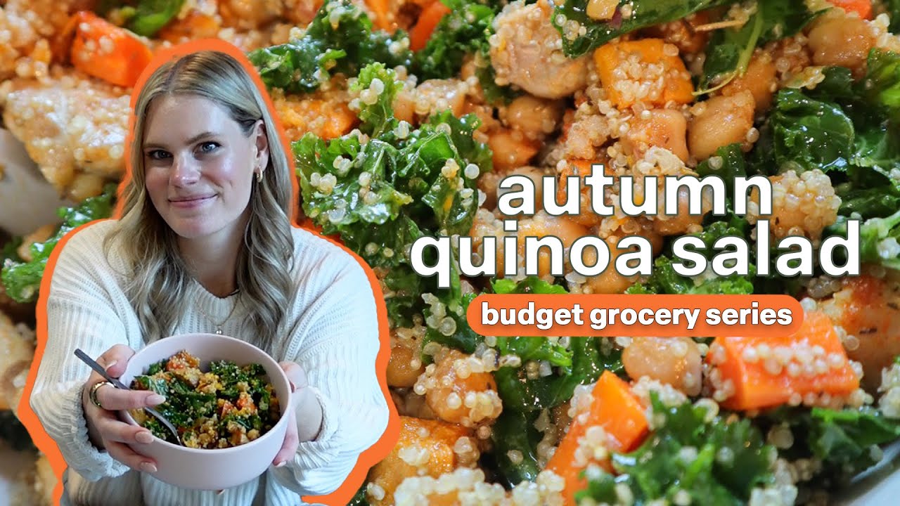 Sheet Pan Autumn Quinoa Salad with Shallot Vinaigrette | Turning $50 into 20 Meals