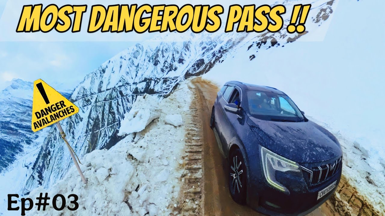 Crossing MOST DANGEROUS Pass of India in winters ⚠️| Zojila Pass | Sliding Cars