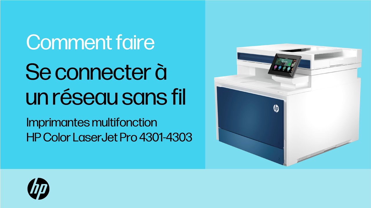 Comment se connecter à un réseau sans fil | HP Color LaserJet Pro MFP 4301-4303 | HP Support