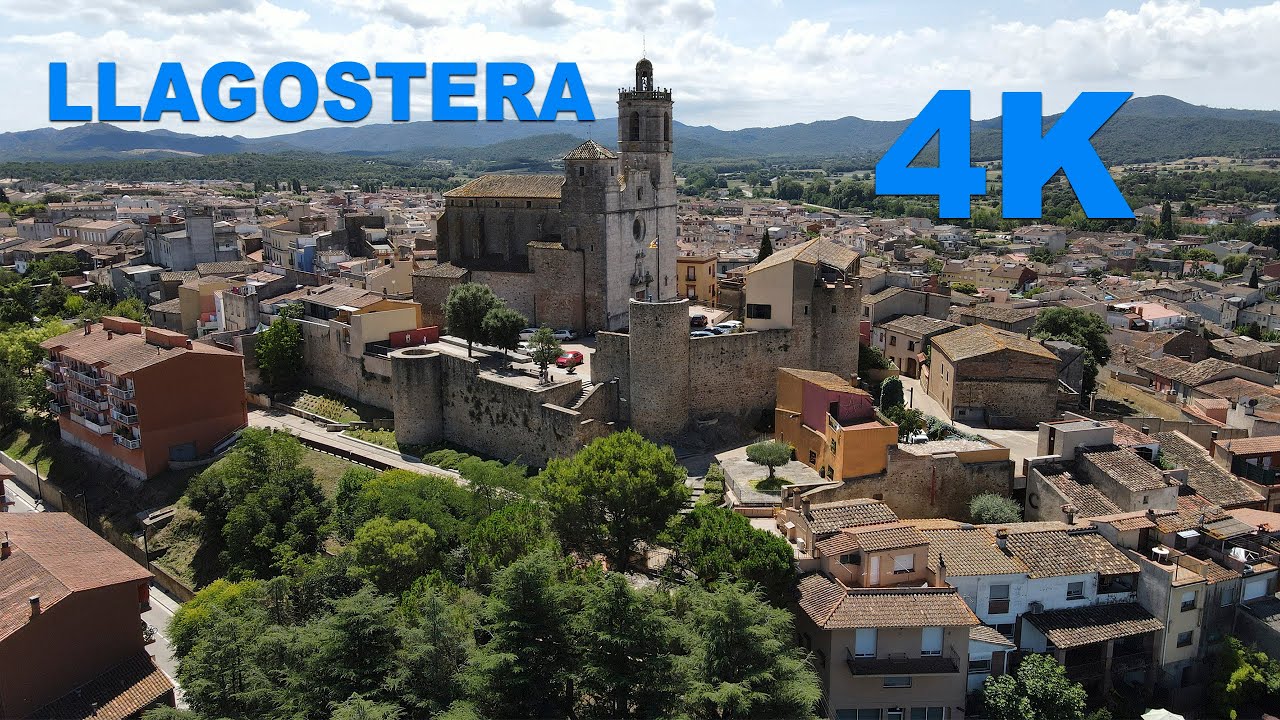 Vista Aérea de Llagostera - Girona | Cataluña, España / Paisajes 4K