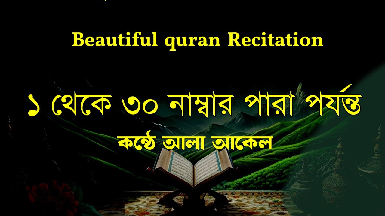 ১-৩০ পারা সম্পূর্ণ কুরআন তেলাওয়াত শুনুন সুমধুর কণ্ঠে Quran For Deep Sleep Recited by Alaa Aqel 