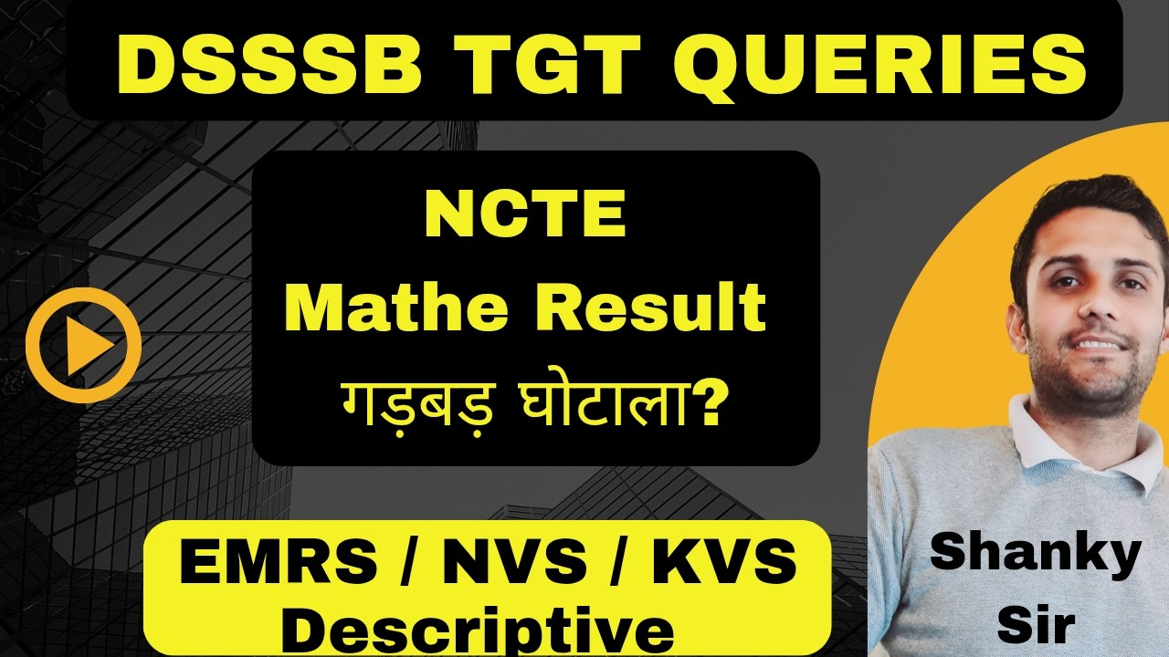 DSSSB KVS NVS EMRS TGT Question Answer Session #tgtmaths #tgt #pgt #pgtmaths #dsssbtgtmaths #dsssb