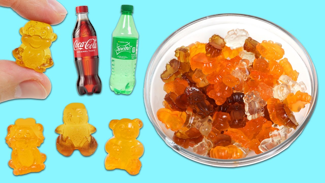 Как приготовить желейные мишки из газировки Coca Cola и Sprite!