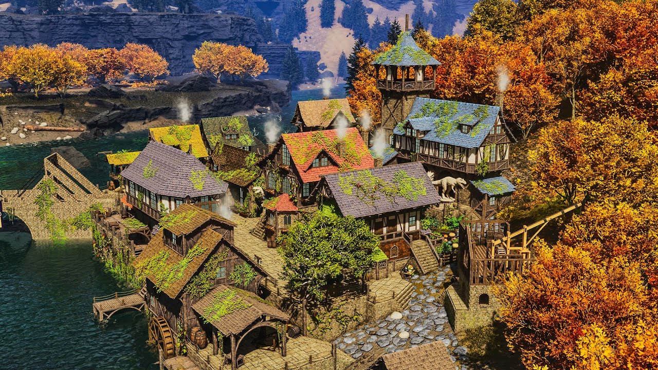 Expanding Our Medieval Village | Build Timelapse | ARK: Survival Ascended