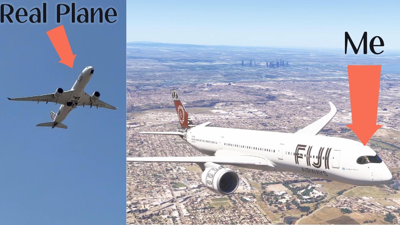 The First Plane I Spot (REAL) I Fly It's Route On Microsoft Flight Simulator.