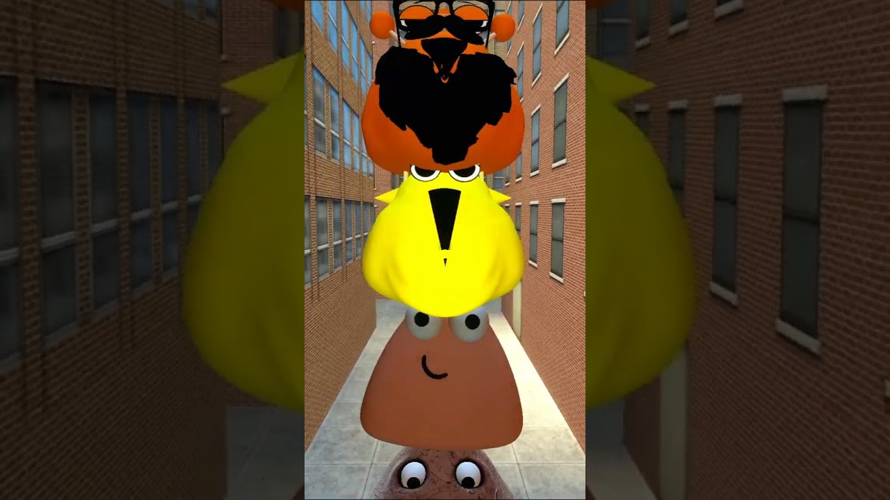 🏗️ POU BOU REVENGE TOWER STACKING In Garry's Mod  #funny #bou #pou #tower #gmod #animation