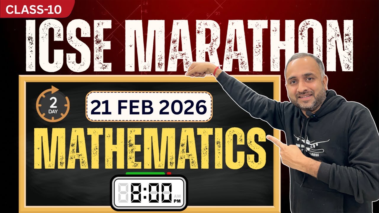 ICSE Class 10 Maths Marathons | Day 2 | Board Based 2026 Questions 🔥
